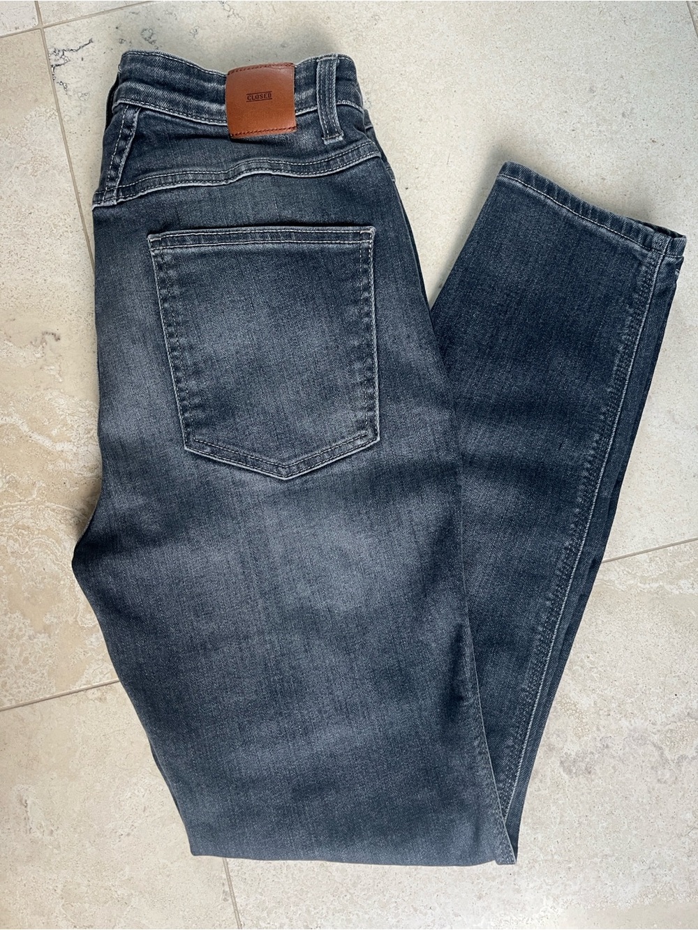 Closed Italy Skinny Pusher Jeans - Faded Charcoal Grey Sz 30